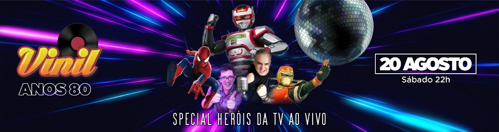 Capa FESTA DO VINIL / EDIÇÃO HÉROIS DA TV - TUBARÃO SC