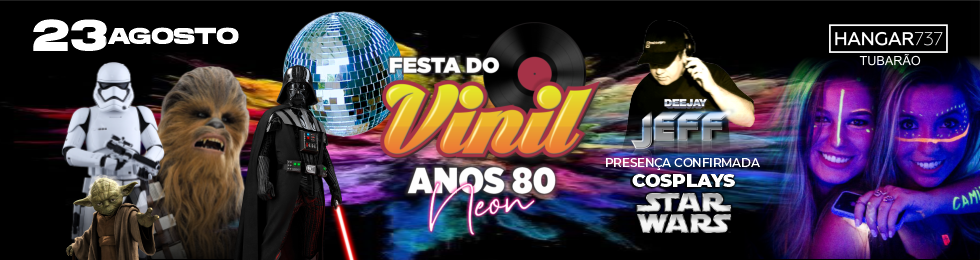 Capa FESTA DO VINIL - EDIÇÃO NEON