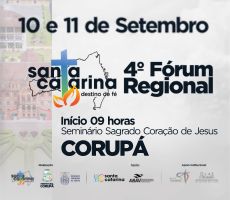 Miniatura 4º FÓRUM REGIONAL SC, DESTINO DE FÉ CORUPÁ - 10 E 11 DE SETEMBRO