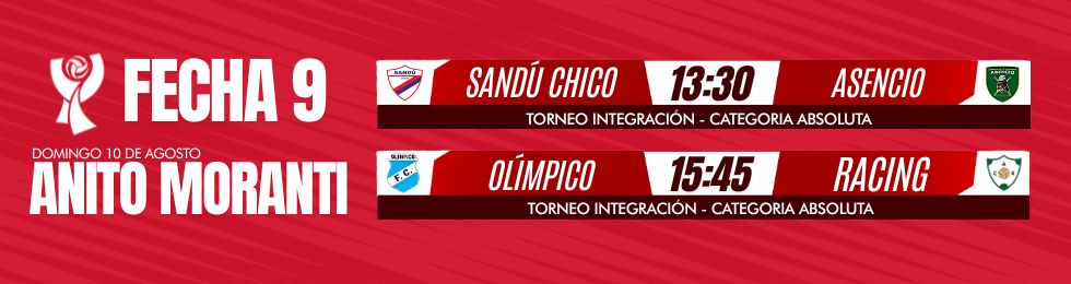 Capa SANDÚ VS. ASENCIO  - OLÍMPICO VS. RACING | FECHA 9
