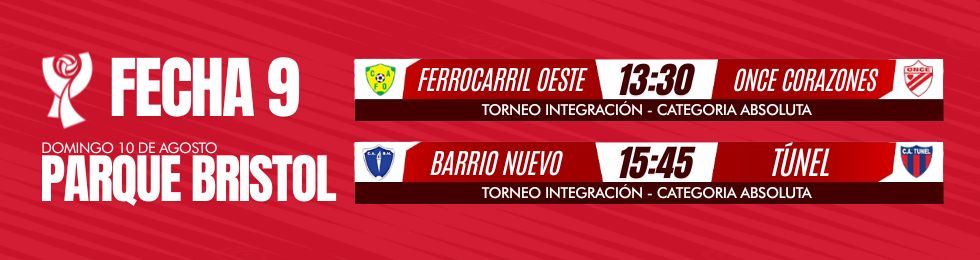 Capa FERROCARRIL VS. ONCE CORAZONES - BARRIO NUEVO VS. TÚNEL | FE