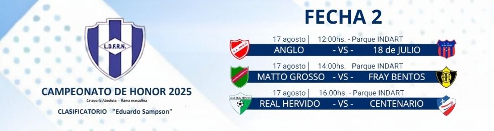 Capa FECHA 2 - LDFRN - MATTO GROSSO VS FRAY BENTOS