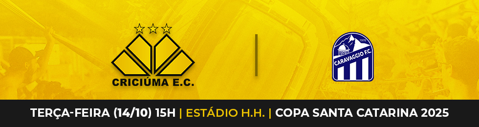 Capa CRICIUMA X CARAVAGGIO / COPA SANTA CATARINA 2025