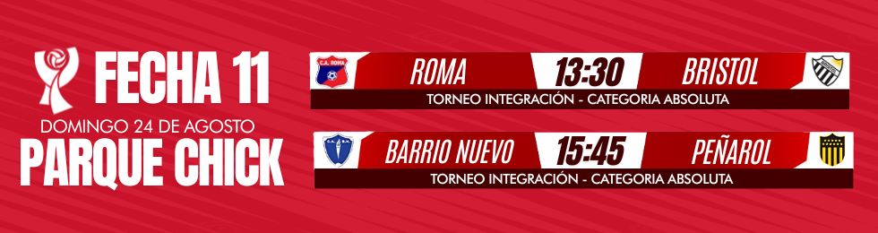 Capa ROMA VS. BRISTOL | BARRIO NUEVO VS. PEÑAROL | FECHA 11