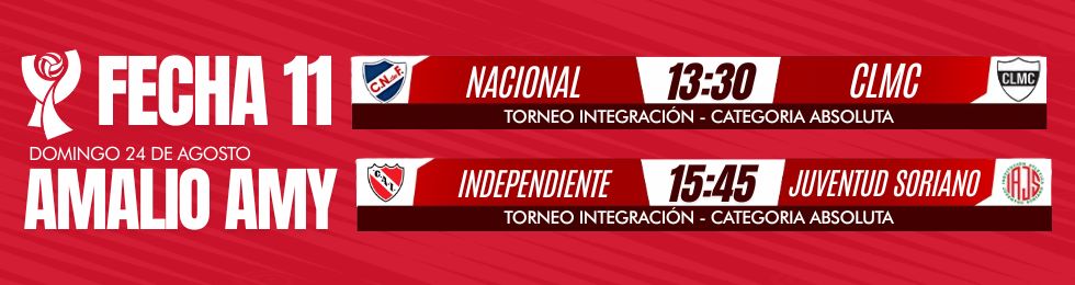 Capa NACIONAL VS. CLMC | INDEPENDIENTE VS. JUVENTUD SORIANO | FEC