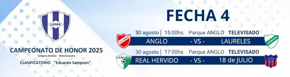 Capa 4TA FECHA - LDFRN - ANGLO VS LAURELES