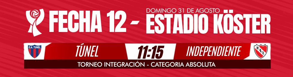 Capa TÚNEL VS. INDEPENDIENTE | FECHA 12