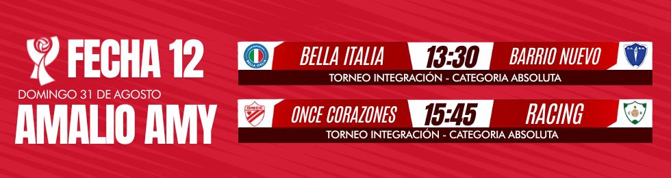 Capa BELLA ITALIA VS. BARRIO NUEVO - O. CORAZONES VS. RACING | FE