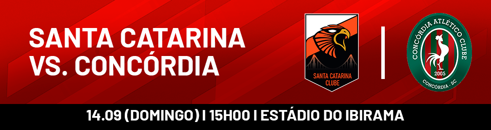 Capa SANTA CATARINA X CONCÓRDIA / COPA SANTA CATARINA 2025