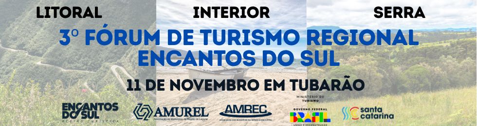 Capa 3º FóRUM DE TURISMO REGIONAL ENCANTOS DO SUL