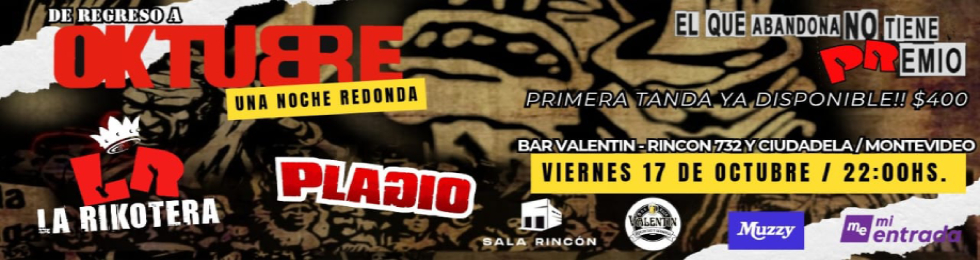 Capa OKTUBRE UNA NOCHE REDONDA . 17.10
