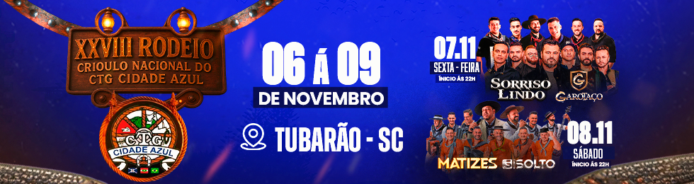 Capa XII RODEIO CRIOLO - CTG CIDADE AZUL / SÁBADO