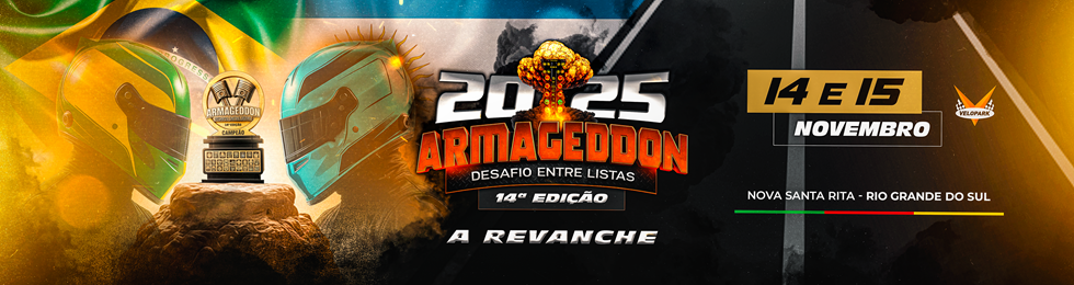 Capa ARMAGEDDON 14 EDIÇÃO / VELOPARK 2025