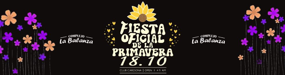 Capa SÁBADO 18/10 FIESTA OFICIAL DE LA PRIMAVERA CARDONA