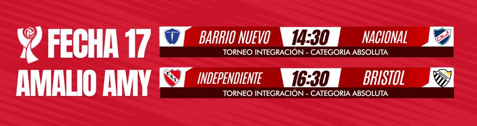 Capa FECHA 17 BARRIO NUEVO VS NACIONAL / INDEPENDIENTE VS BRISTOL