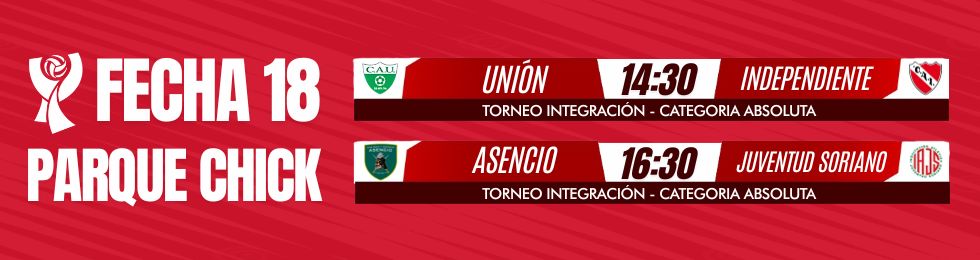 Capa FECHA 18 UNIÓN VS INDEPENDIENTE / ASENCIO VS JUVENTUD SORIAN