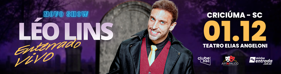 Capa LEO LINS ENTERRADO VIVO NO TEATRO ELIAS ANGELONI