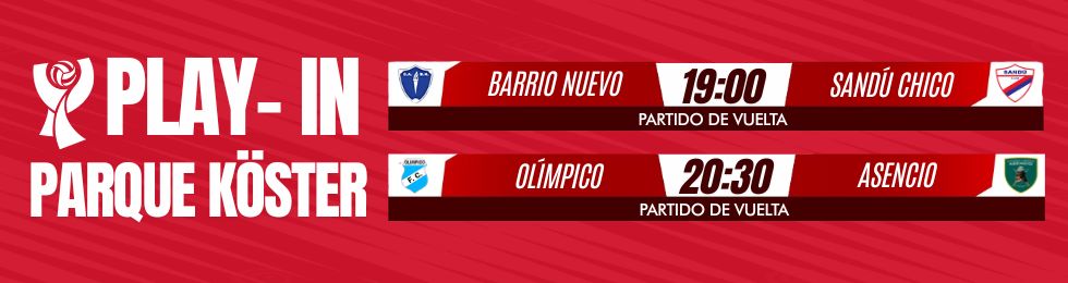 Capa PLAY IN - BARRIO NUEVO VS SANDÚ CHICO / OLIMPICO VS ASENCIO