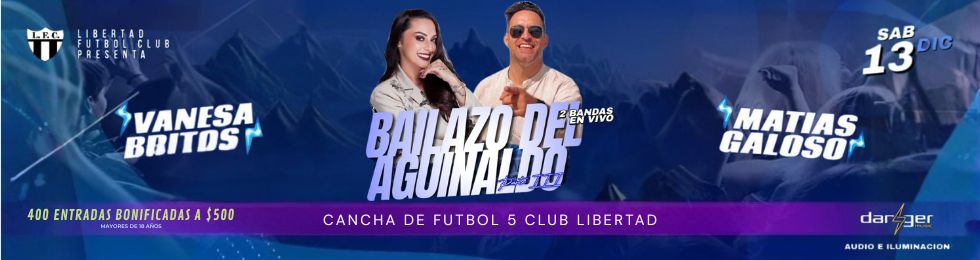 Capa LIBERTAD FC PRESENTA: BAILAZO DEL AGUINALDO - VANESA BRITOS 
