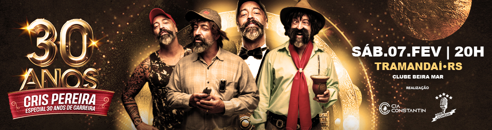 Capa CRIS PEREIRA ESPECIAL 30 ANOS DE CARREIRA EM TRAMANDAÍ