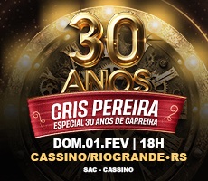 Miniatura CRIS PEREIRA ESPECIAL 30 ANOS DE CARREIRA NO CASSINO
