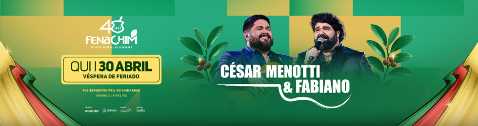 Capa CÉSAR MENOTTI E FABIANO / FENACHIM 40 ANOS