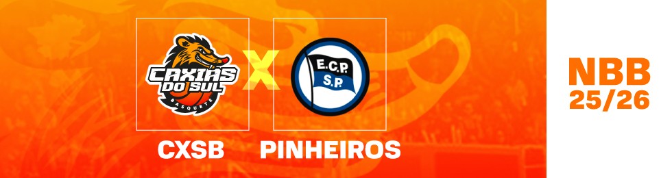 Capa CXSB X PINHEIROS - NBB 2025 - 2026