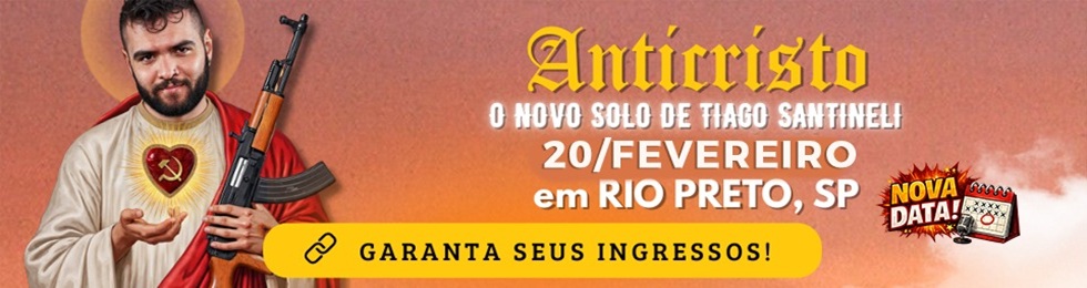 Capa ANTICRISTO COM TIAGO SANTINELI / RIO PRETO