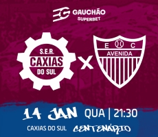 Miniatura SER CAXIAS X AVENIDA - CAMPEONATO GAUCHO 2026 - RODADA 02