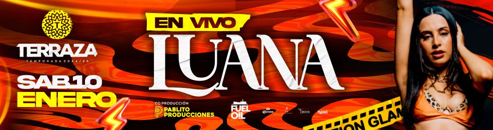 Capa LUANA EN VIVO · 10.ENERO · TERRAZA · FUEL OIL