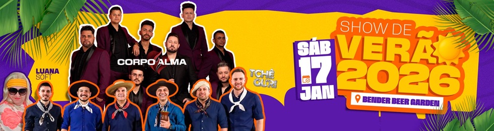 Capa SHOW DE VERÃO 2026 BENDER GARDEN