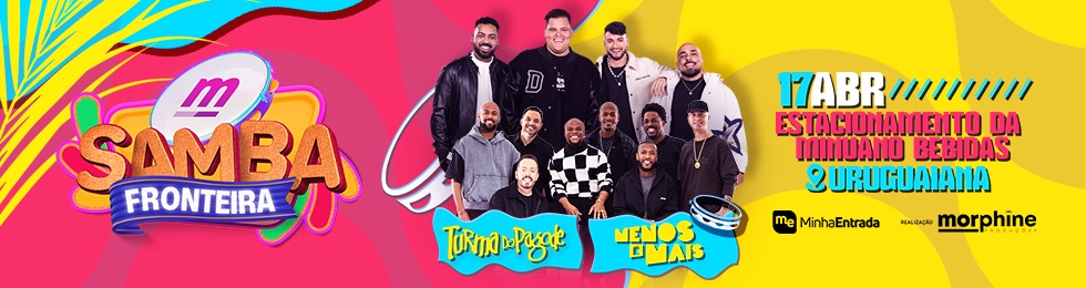 Capa MENOS E MAIS + TURMA DO PAGODE - SAMBA FRONTEIRA  URUGUAIANA