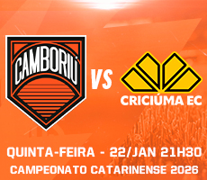 Miniatura CAMBORIÚ X CRICIÚMA / CAMPEONATO CATARINENSE 2026