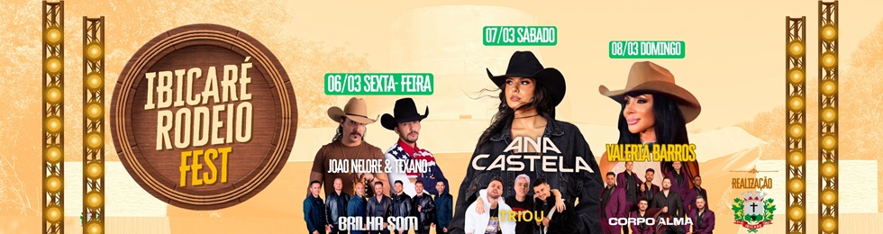 Capa IBICARÉ RODEIO FEST / SABADO / ANA CASTELA