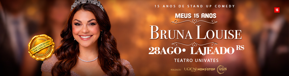 Capa BRUNA LOUISE NO TEATRO UNIVATES