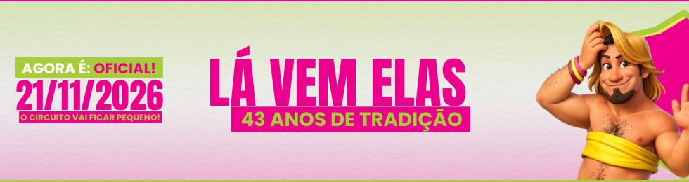 Capa LA VEM ELAS 43 ANOS TRADICAO