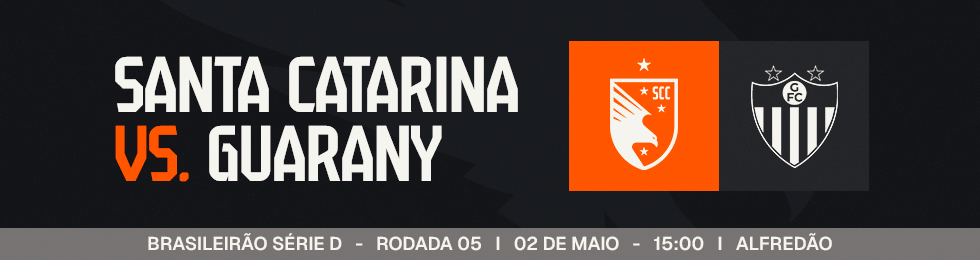 Capa SANTA CATARINA X GUARANY - BRASILEIRÃO SÉRIE D