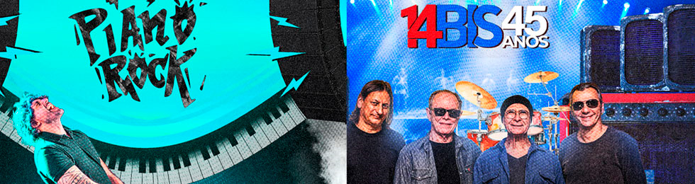 Capa PIANO ROCK E 14 BIS 45 ANOS