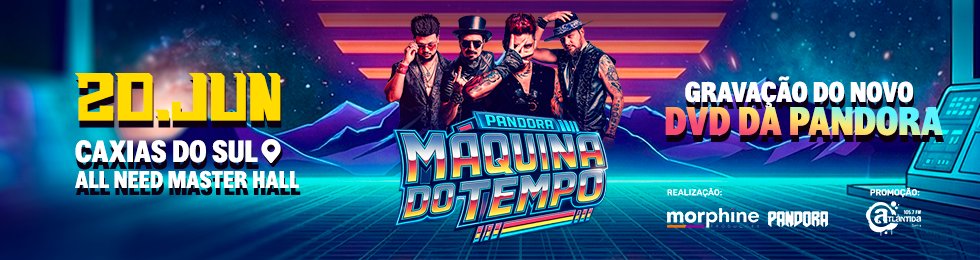 Capa GRAVAÇÃO DVD BANDA PANDORA - MÁQUINA DO TEMPO