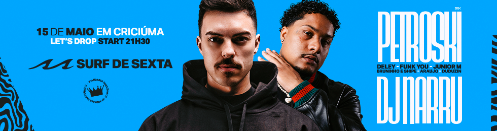 Capa SURF DE SEXTA COM PETROSKI E DJ NARRU