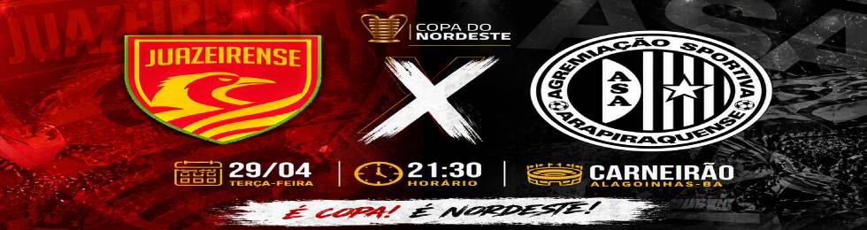 Capa JUAZEIRENSE X ASA - COPA DO NORDESTE 2026