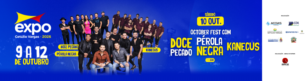 Capa 10.10 EXPO GETÚLIO: PÉROLA NEGRA / BANDA KNECUS / DOCE PECADO