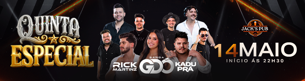 Capa QUINTA ESPECIAL NA JACKS PUB 14/05