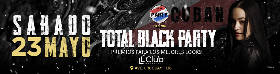 Capa TOTAL BLACK PARTY - 23.MAYO - CUBAN PARTY