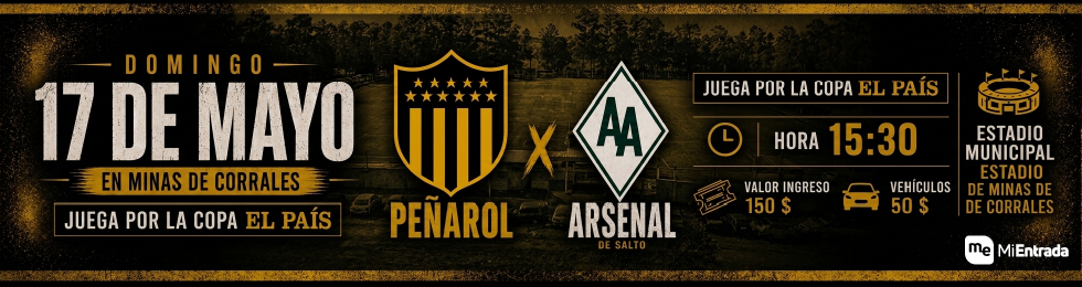 Capa PEÑAROL VS ARSENAL | ESTADIO MUNICIPAL MINAS DE CORRALES