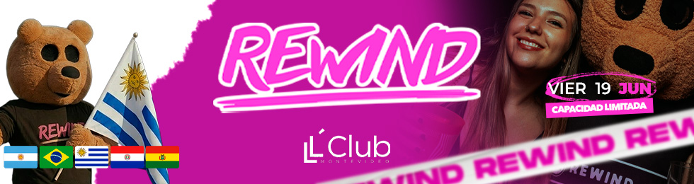 Capa REWIND FEST EN MONTEVIDEO (SALA L´CLUB) +18