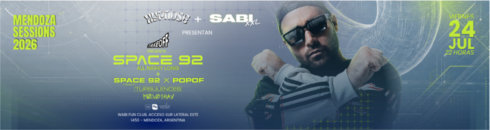 Capa HYPNOSE PRESENTA: TAKEOFF TURBULENCES SPACE 92 X POPOF