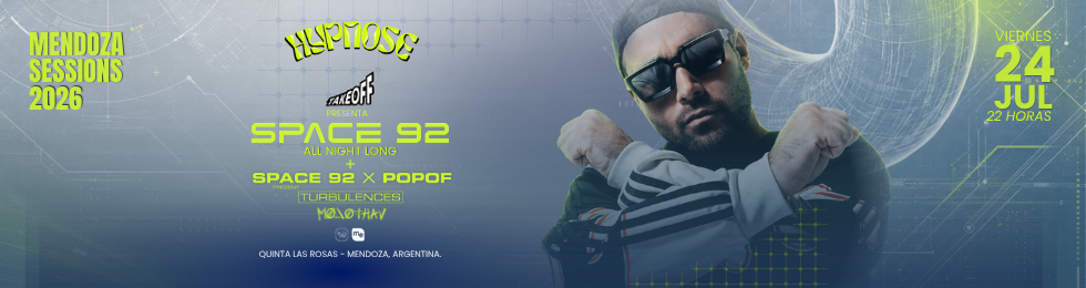 Capa HYPNOSE PRESENTA: TAKEOFF TURBULENCES SPACE 92 X POPOF