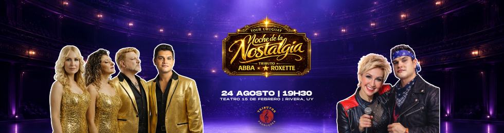 Capa NOCHE DE LA NOSTALGIA  TRIBUTO ABBA, ROXETTE   