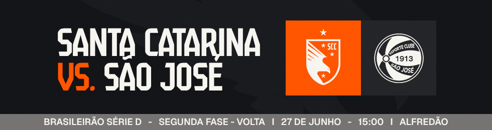 Capa SANTA CATARINA X SÃO JOSÉ - BRASILEIRÃO SÉRIE D